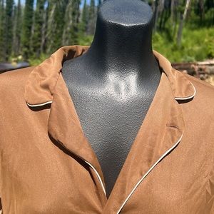 Christian Dior pajama shirt with breast pocket slinky material size M